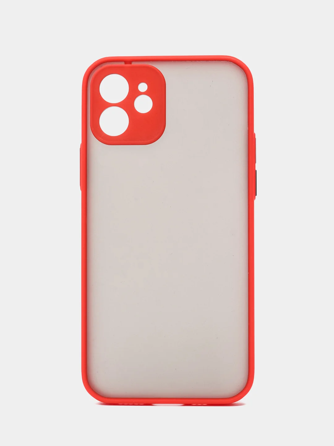Красный матовый чехол на iPhone 12, 12 mini, 12 Pro, 12 Pro Max с покрытием Soft Touch