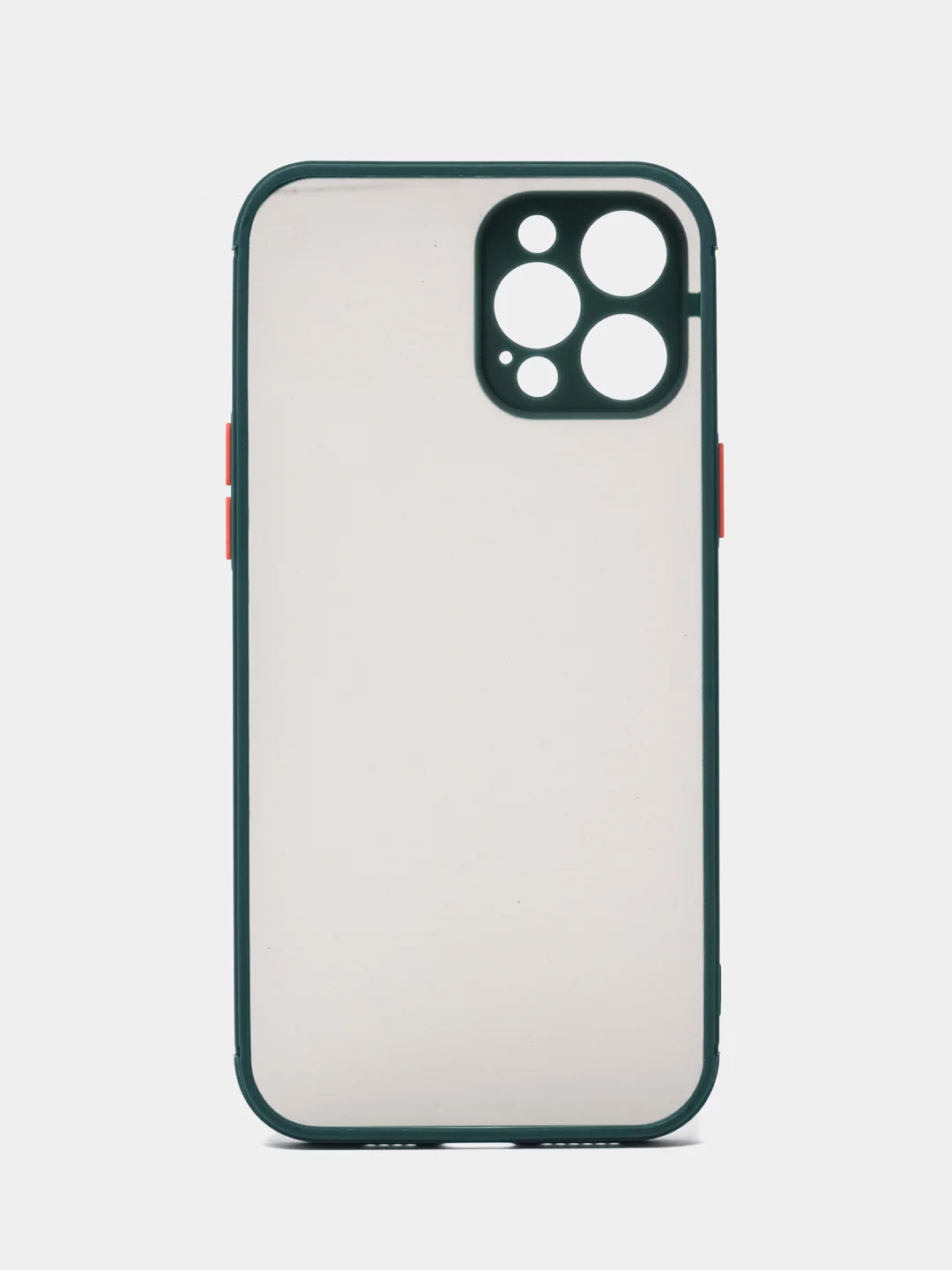 Тёмно-зелёный матовый чехол на iPhone 12, 12 mini, 12 Pro, 12 Pro Max с покрытием Soft Touch