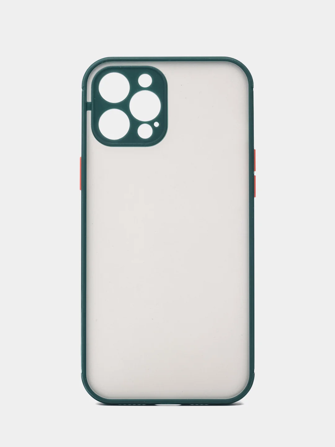 Тёмно-зелёный матовый чехол на iPhone 12, 12 mini, 12 Pro, 12 Pro Max с покрытием Soft Touch