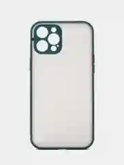 Тёмно-зелёный матовый чехол на iPhone 12, 12 mini, 12 Pro, 12 Pro Max с покрытием Soft Touch