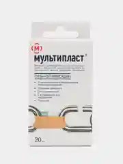 Пластырь Мультипласт бактерицидный сильной фиксации телесный набор, 20 шт