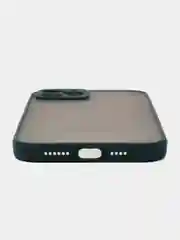 Тёмно-зелёный матовый чехол на iPhone 12, 12 mini, 12 Pro, 12 Pro Max с покрытием Soft Touch