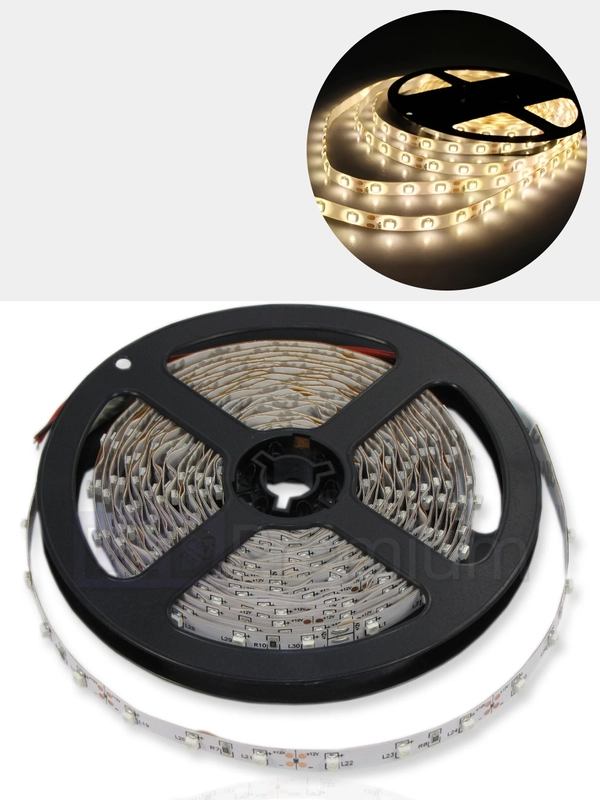 Светодиодная лента SMD 3528, 300 Led, IP33, 24V, Standart, теплый белый 3000K