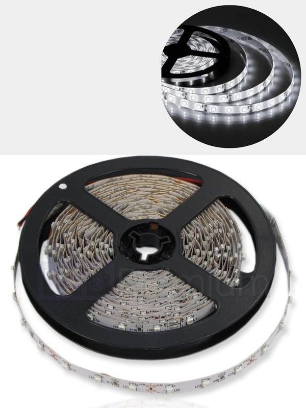 Светодиодная лента SMD 3528, 300 Led, IP33, 24V, Standart, белый, 6000K