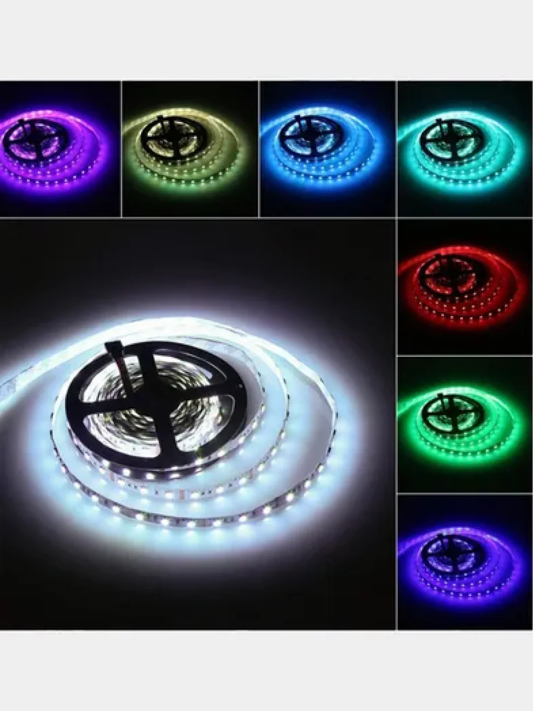 Светодиодная лента SMD 5050, 150 Led, IP33, 12V, RGB, длина 5 метров, ширина 10 мм, 36W
