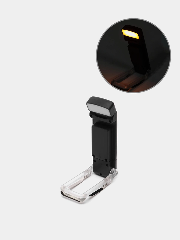 Лампа для чтения книг на прищепке, светильник USB, фонарик настольный с зажимом