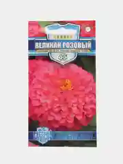 Розовый цинния крупноцветковая 6 видов, семена цветов