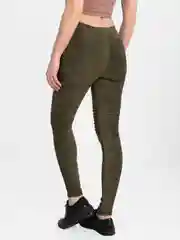 Зеленый лосины из замши