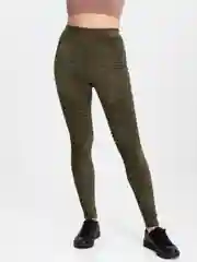 Зеленый лосины из замши
