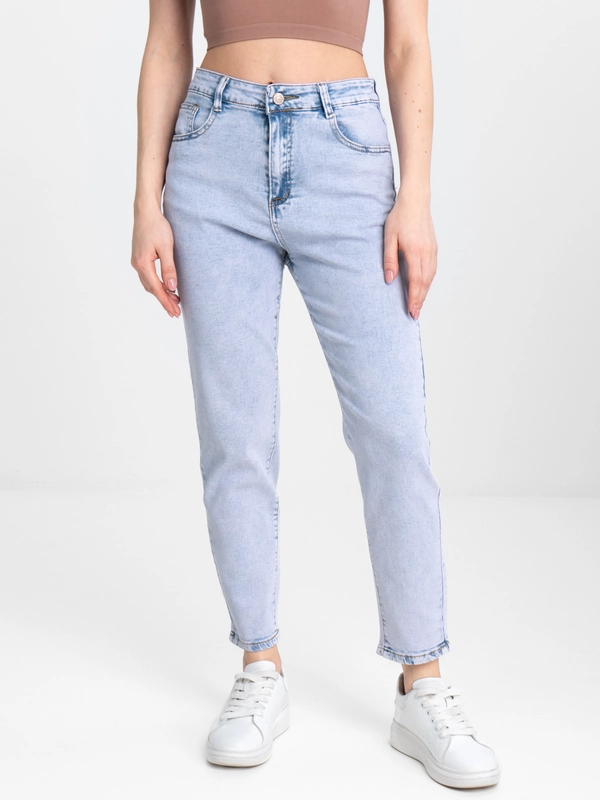 Джинсы женские mom fit, с высокой посадкой