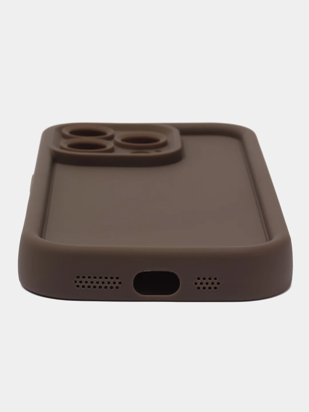 Коричневый чехол для iPhone (Айфон) 14, 14 Pro, 15, 15 Pro
