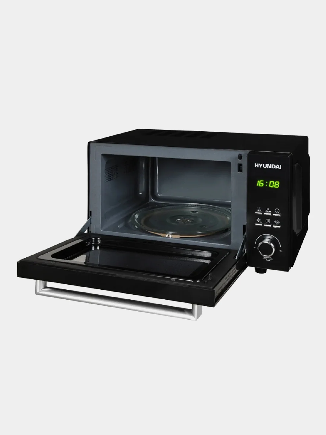 Микроволновая печь Hyundai HYM-D2073, 800 Вт, 23 л, черный, хром