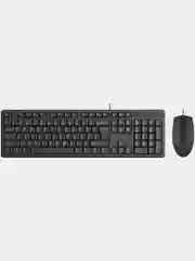 Комплект: клавиатура и мышь A4TECH KR-3330, USB, проводной, черный