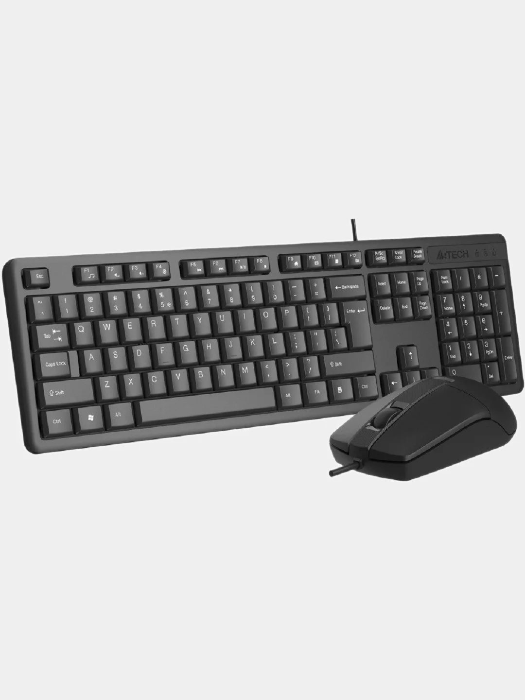 Комплект: клавиатура и мышь A4TECH KR-3330, USB, проводной, черный