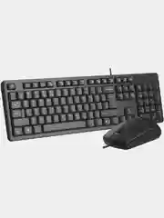 Комплект: клавиатура и мышь A4TECH KR-3330, USB, проводной, черный