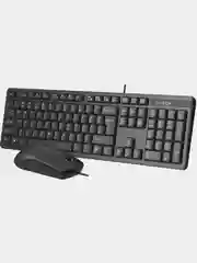 Комплект: клавиатура и мышь A4TECH KR-3330, USB, проводной, черный