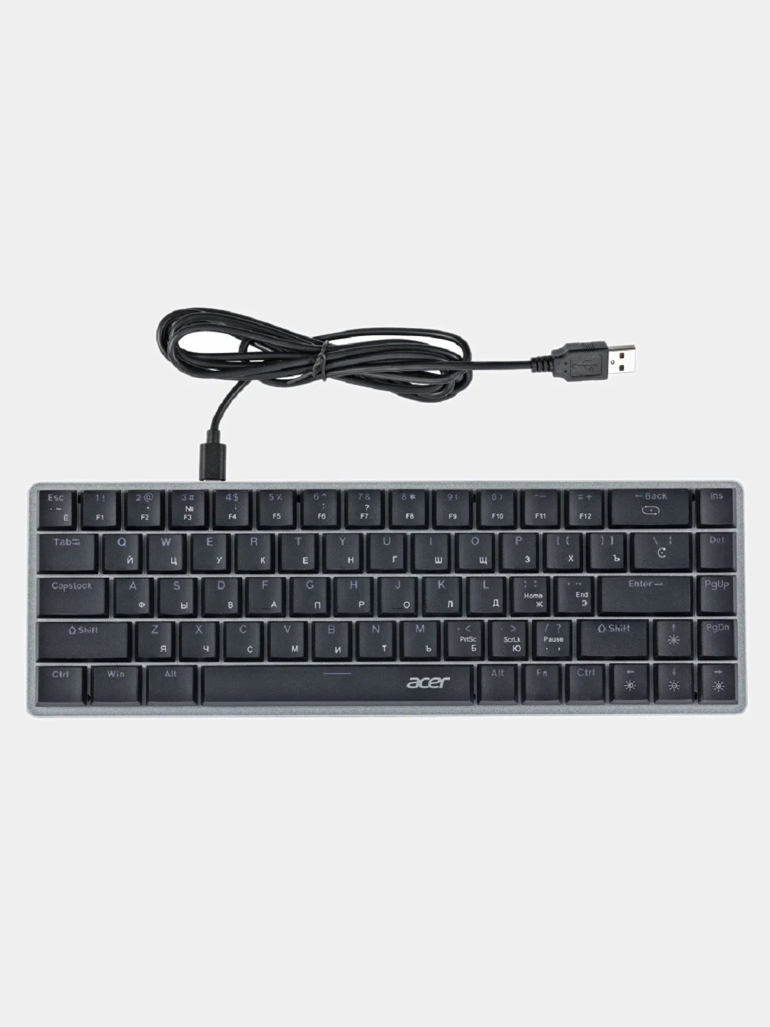 Клавиатура Acer OKW302, USB, серебристый