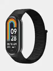 Угольный ремешок нейлоновый на липучке для Xiaomi Mi Band 8 / Mi Band 9