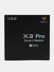 Серебряный умные часы Smart Watch X3 Pro, круглые