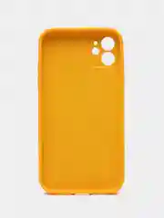 Горчичный силиконовый чехол для iPhone 11, со стеклянной панелью и защитой для камеры