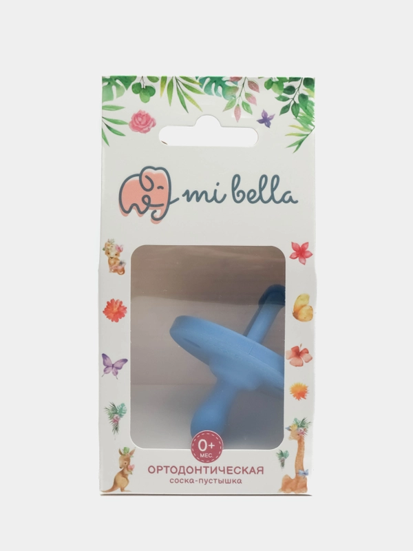 Соска-пустышка цельнолитая силиконовая Mibella (Мибелла) ортодонтическая 0-36 мес