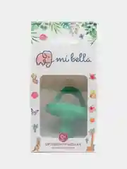 Зеленый соска-пустышка цельнолитая силиконовая Mibella (Мибелла) ортодонтическая 0-36 мес