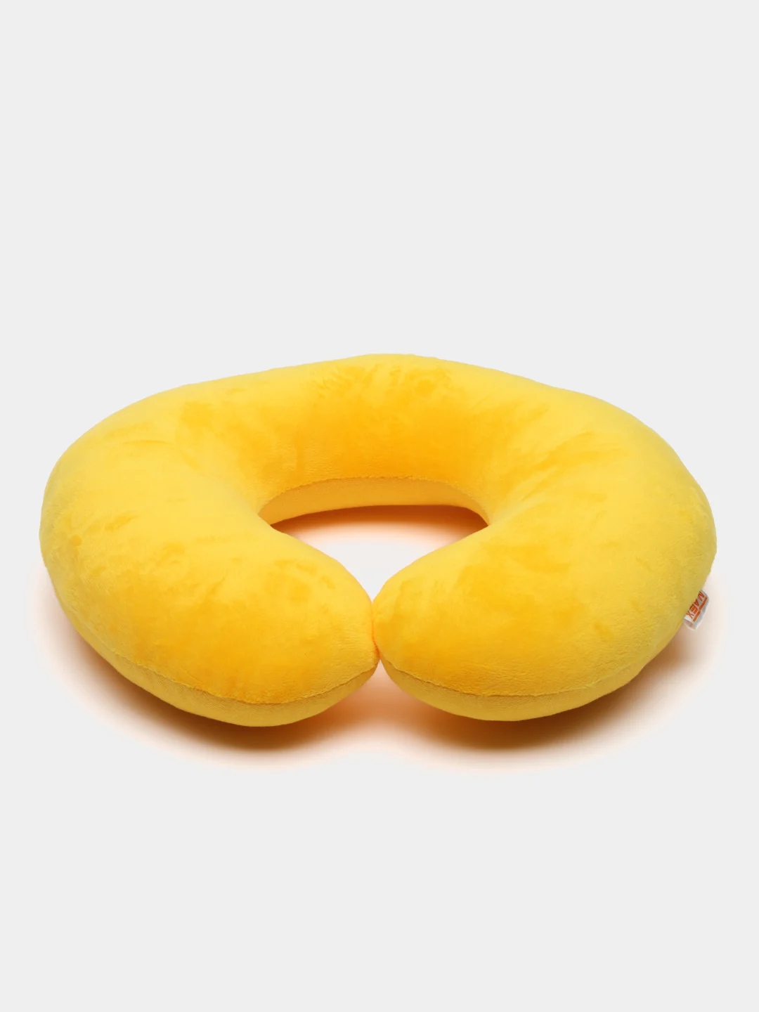 Желтый подушка дорожная MATEX "BAGEL",  для поддержки головы и шеи, мех, 37 х 35 х 9 см