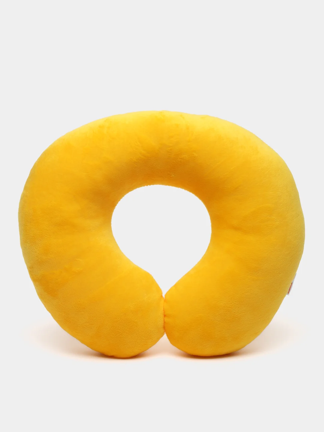 Желтый подушка дорожная MATEX "BAGEL",  для поддержки головы и шеи, мех, 37 х 35 х 9 см