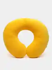 Желтый подушка дорожная MATEX "BAGEL",  для поддержки головы и шеи, мех, 37 х 35 х 9 см
