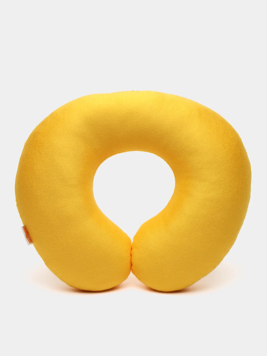 Желтый подушка дорожная MATEX "BAGEL",  для поддержки головы и шеи, мех, 37 х 35 х 9 см