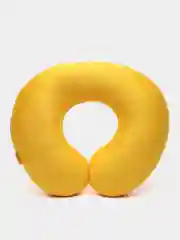 Желтый подушка дорожная MATEX "BAGEL",  для поддержки головы и шеи, мех, 37 х 35 х 9 см