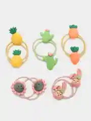 Серебряный резинки для волос детские, для девочек, цветные