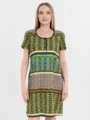 Зеленый платье-туника женское,домашнее, легкое, LILIANS