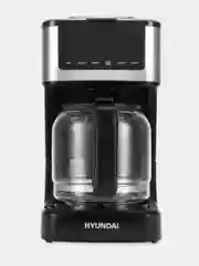 Кофеварка капельная Hyundai HYD-1212, 1050 Вт, черный/серебристый