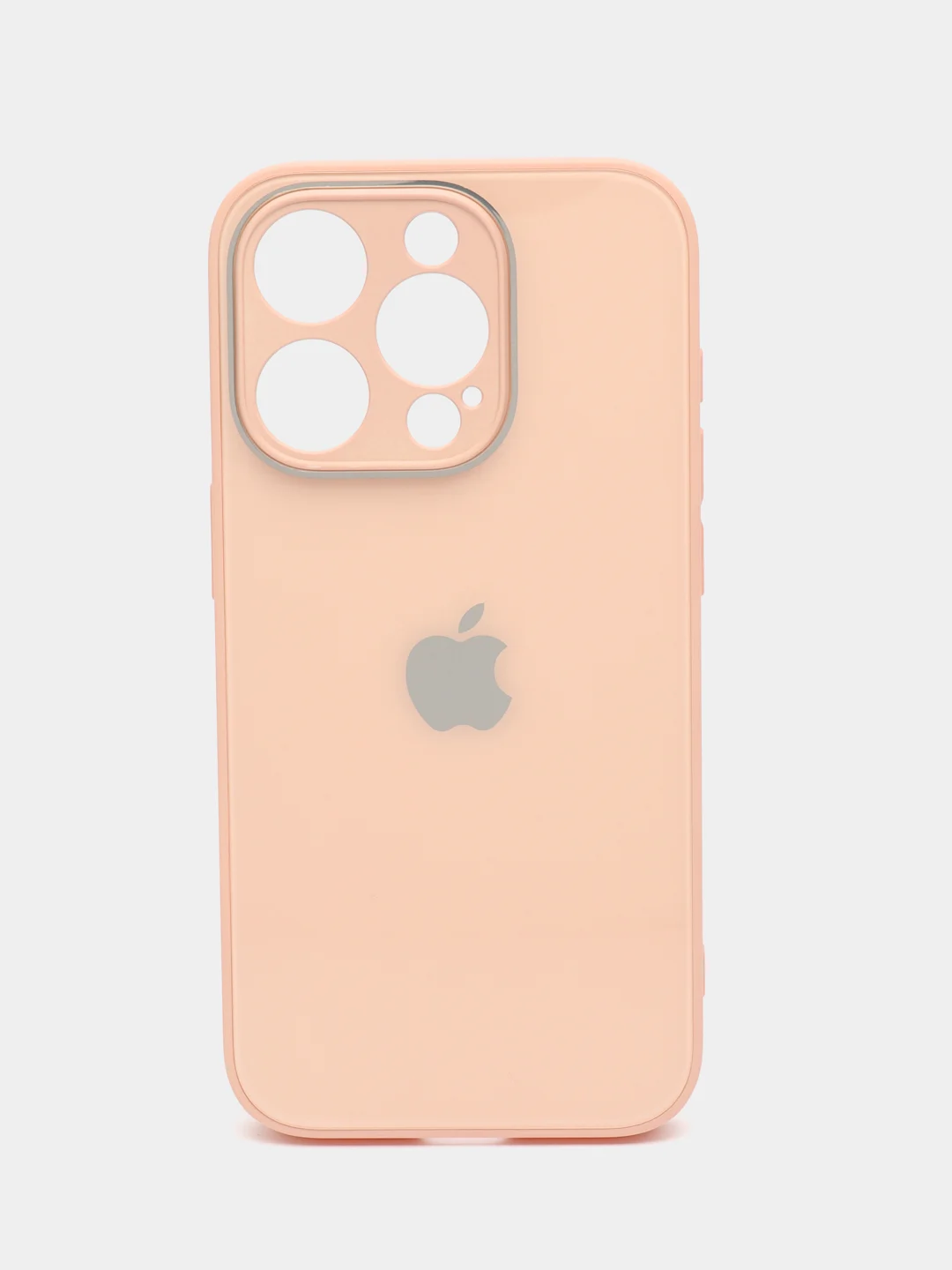 Розовый чехол стеклянный, глянцевый, для айфона Iphone 11, 12, 13, 14, 15 Pro