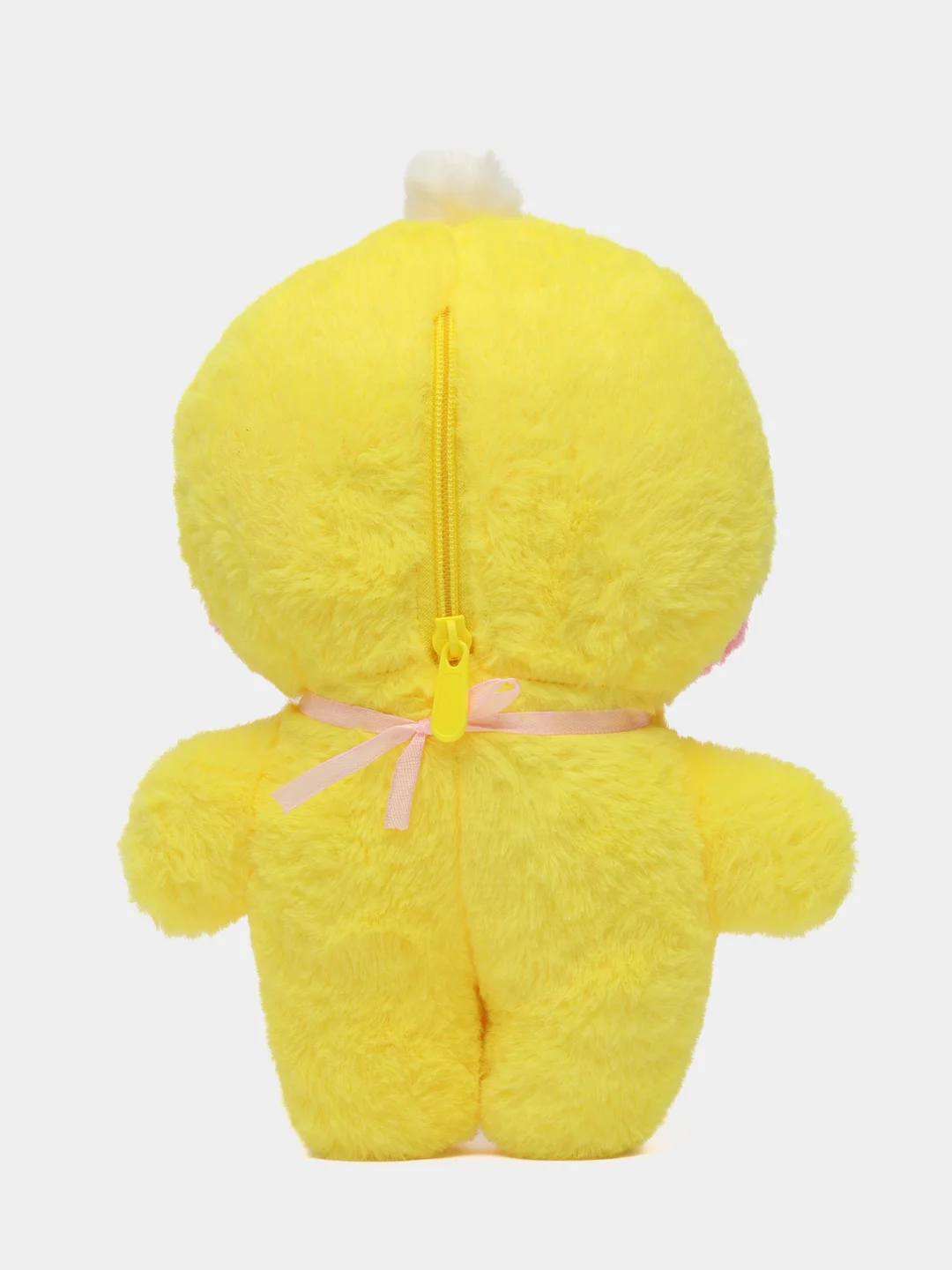 Желтый мягкая утиная игрушка Mimis Lalafanfan, с розовыми щёчками