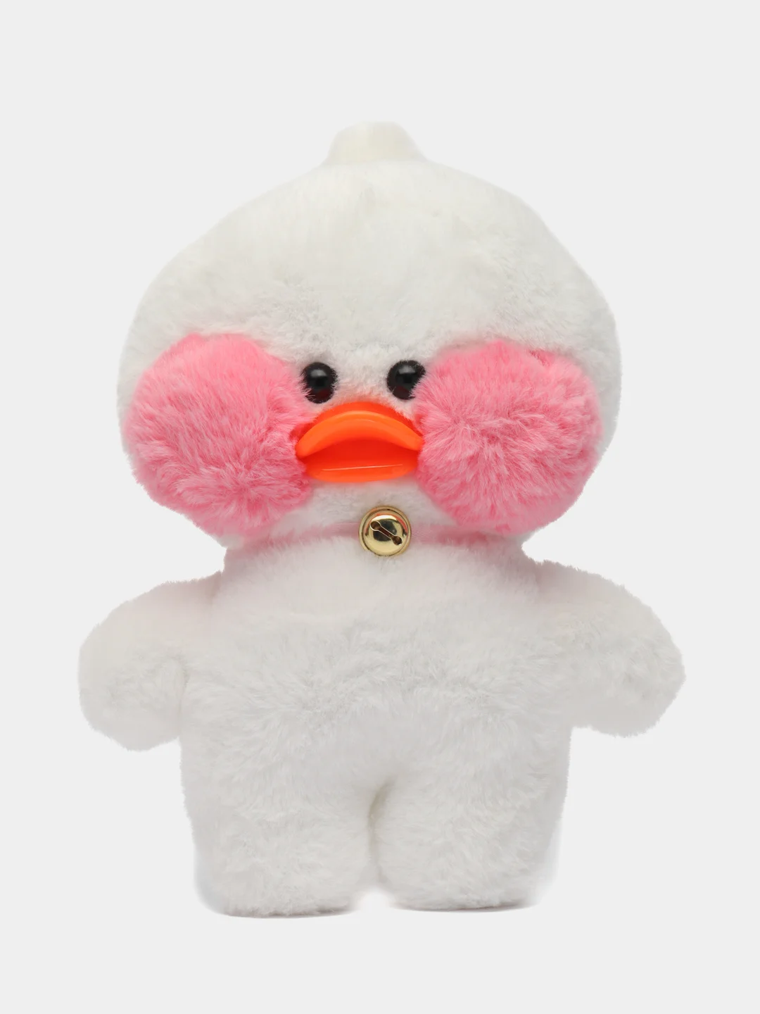 Белый мягкая утиная игрушка Mimis Lalafanfan, с розовыми щёчками