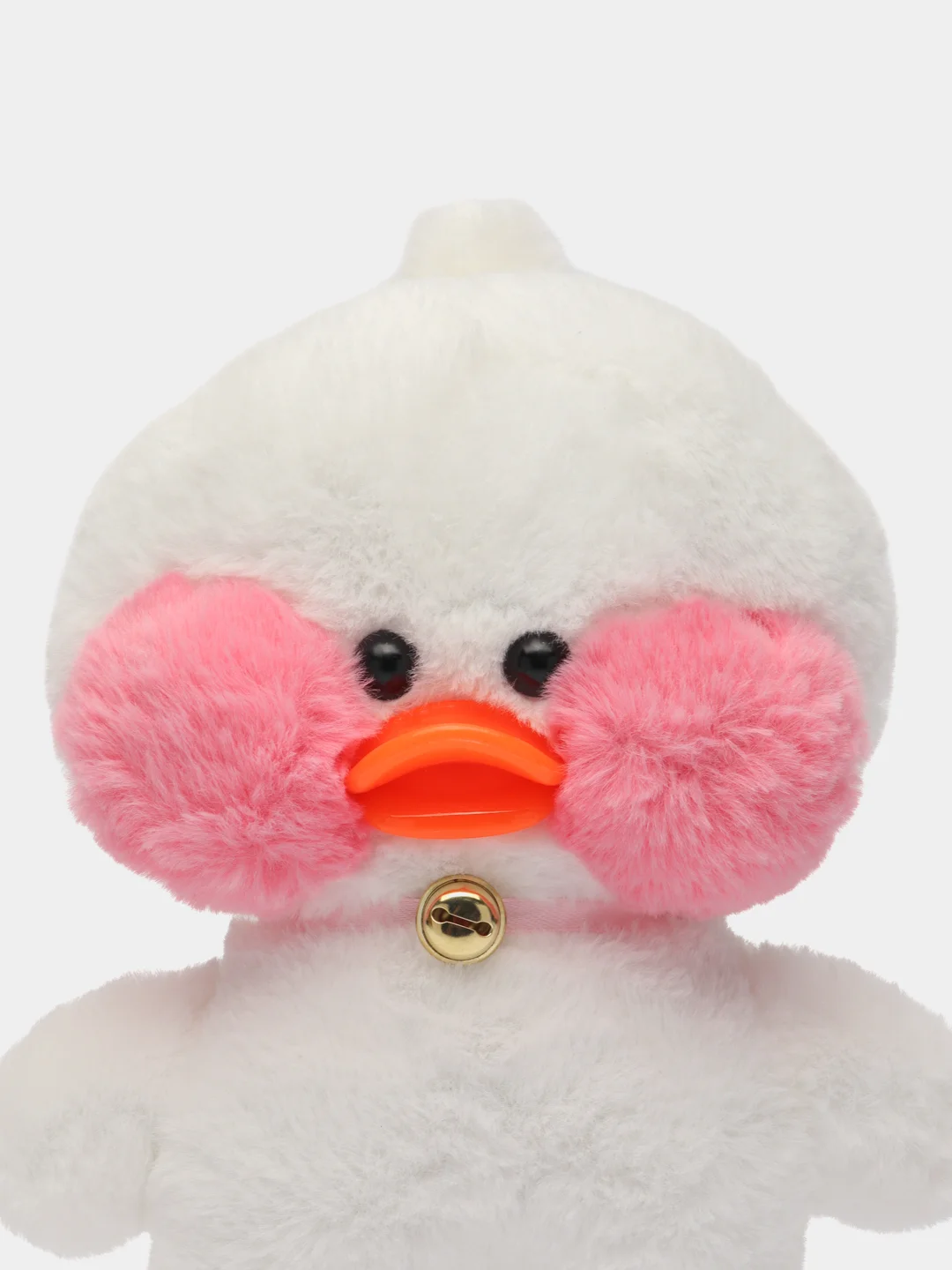 Белый мягкая утиная игрушка Mimis Lalafanfan, с розовыми щёчками
