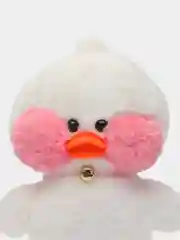 Белый мягкая утиная игрушка Mimis Lalafanfan, с розовыми щёчками