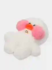 Белый мягкая утиная игрушка Mimis Lalafanfan, с розовыми щёчками