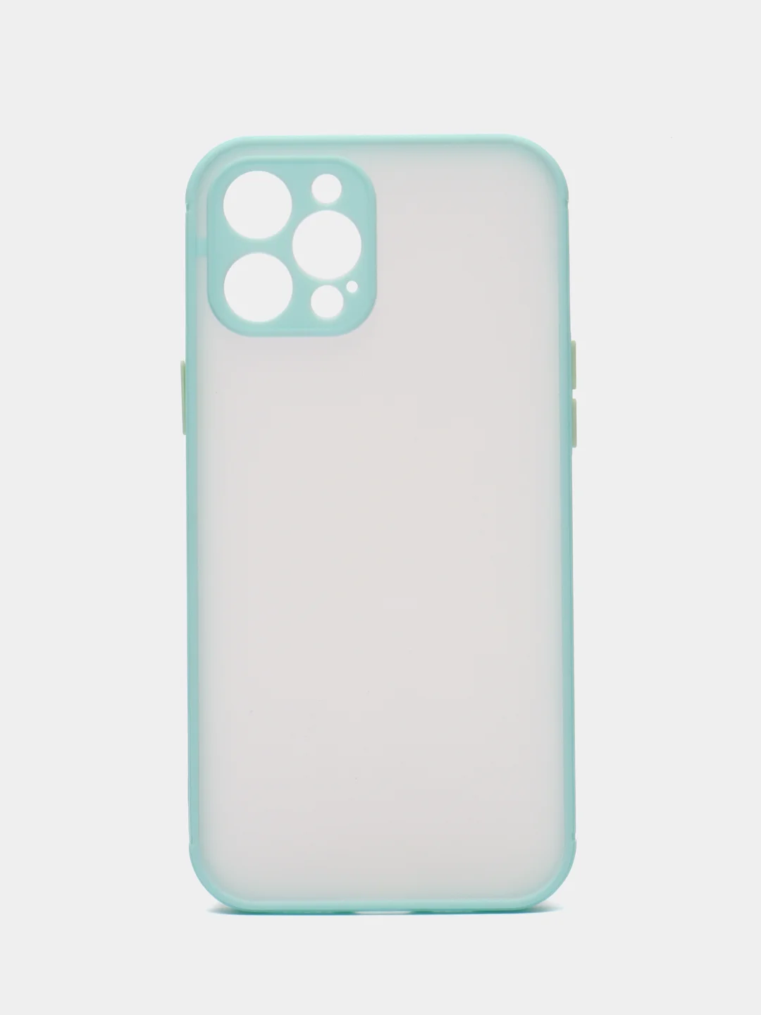 Бирюзовый матовый чехол на iPhone 12, 12 mini, 12 Pro, 12 Pro Max с покрытием Soft Touch