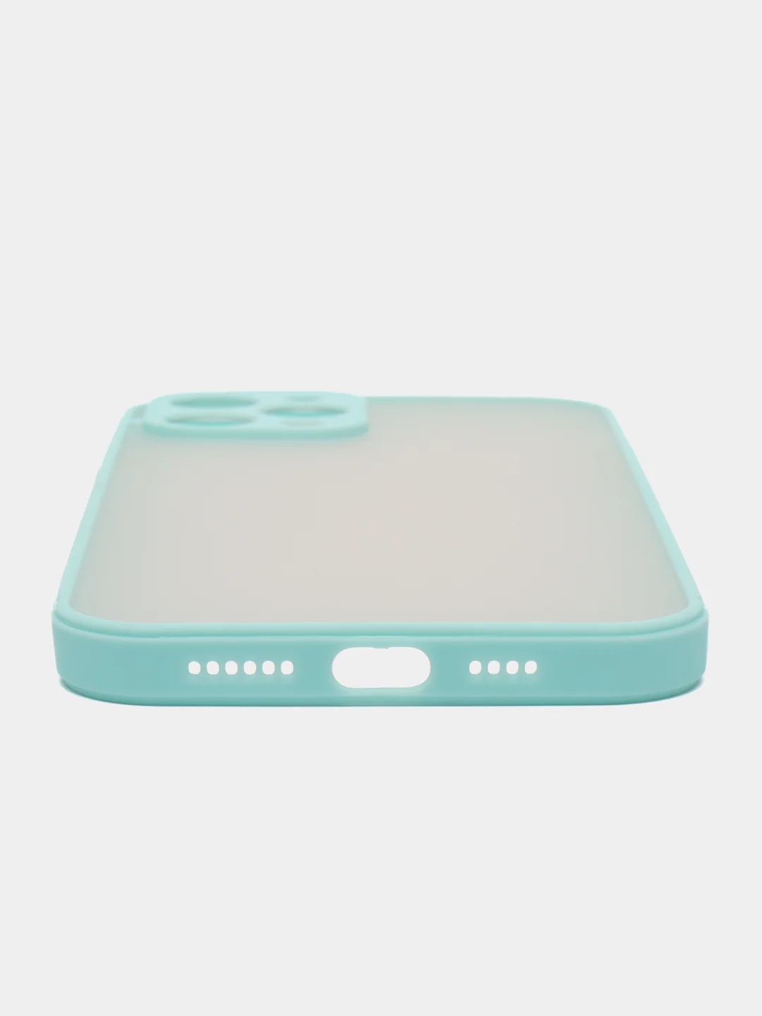 Бирюзовый матовый чехол на iPhone 12, 12 mini, 12 Pro, 12 Pro Max с покрытием Soft Touch