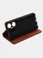 Коричневый чехол-книжка GO для Tecno Spark 20/20С (Техно Спарк 20/20С) из ЭКО кожи