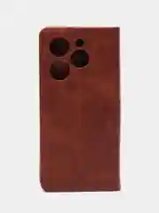 Коричневый чехол-книжка GO для Tecno Spark 20/20С (Техно Спарк 20/20С) из ЭКО кожи