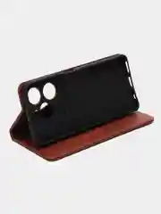 Коричневый чехол-книжка GQ для Tecno Spark 20 Pro (Техно Спарк 20 Про) из искусственной кожи