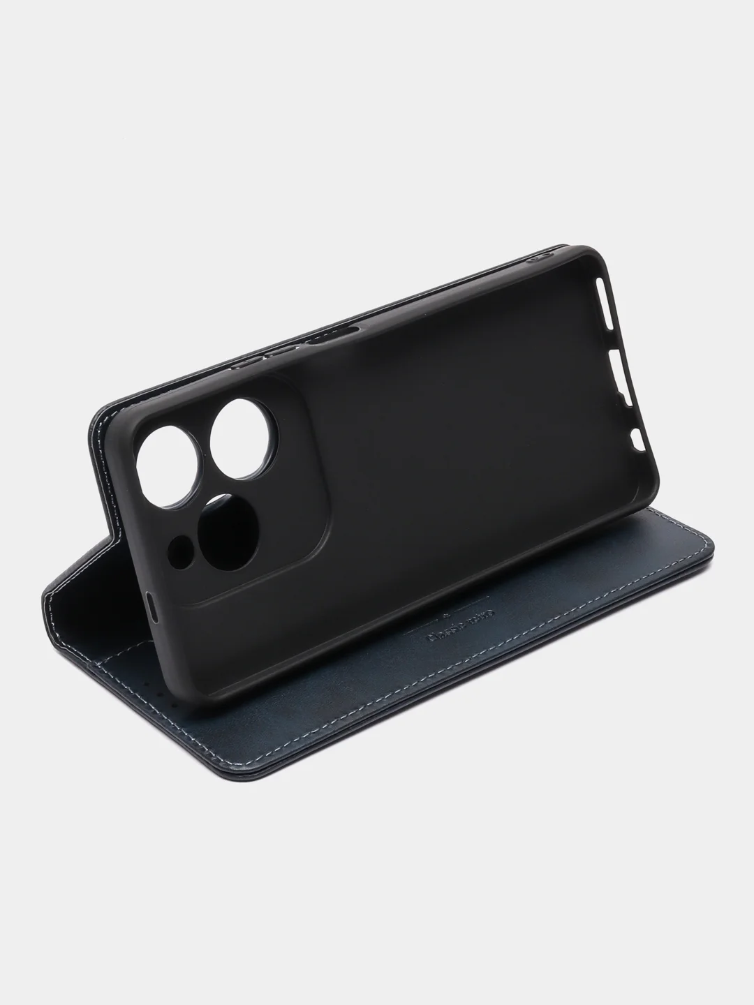 Синий чехол-книжка GQ для Tecno Spark 20 Pro (Техно Спарк 20 Про) из искусственной кожи