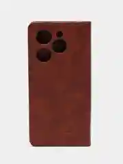 Коричневый чехол-книжка GO для Tecno Spark GO 2024 (Техно Спарк Го 2024) из искусственной кожи