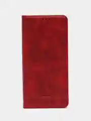 Красный чехол-книжка GO для Tecno Spark GO 2024 (Техно Спарк Го 2024) из искусственной кожи