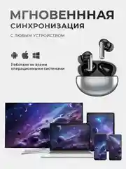 Белый наушники беспроводные с шумоподавлением для телефона андроид, айфон, TWS Pro ANC