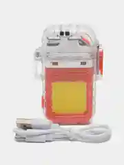 Разноцветный зажигалка электронная, с фонариком, USB